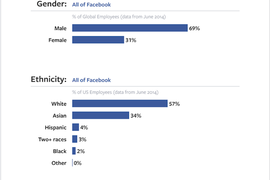 Facebook, Like Google, Is Very White and Male