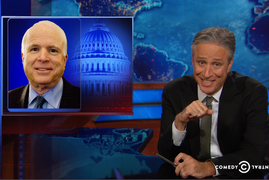 Jon Stewart Returns to His Glory Days of Ripping Apart Iraq War Hawks (Video)