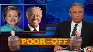 Jon Stewart Mocks Hillary Clinton and Joe Biden’s Attempts to Seem Like Regular Ol’ Poor People (Video)