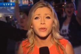 Toronto Reporter Gets Camera Bombed by Topless Woman and Explicit Screamer (Video)