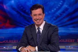 Stephen Colbert and His Tony Stark Goatee Are Happy/Angry (Video)