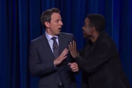 Chris Rock Crashes Seth Meyer’s ‘Late Night’ Monologue (Video)