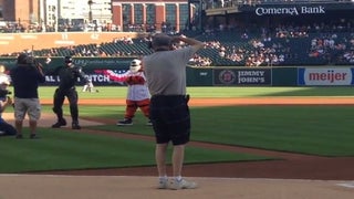 RoboCop Throws Out First Pitch at Detroit Tigers Game (Video)