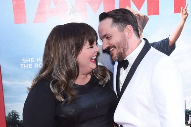 Melissa McCarthy and Ben Falcone at Los Angeles premiere of "Tammy"