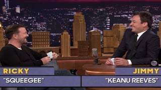 Ricky Gervais Plays ‘Word Sneak’ With Jimmy Fallon on ‘The Tonight Show’ (Video)