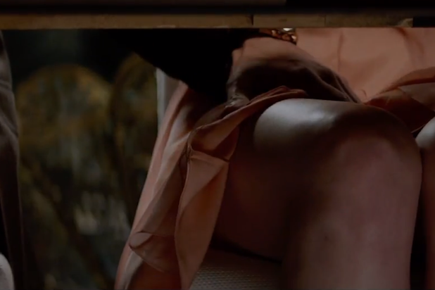 Fifty Shades of Grey Under Table Knee Grab Fifty Shades of Grey Under Table Knee Grab