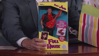 John Stamos Surprises Jimmy Kimmel With Nostalgic Baby Gift, Offers Manny Services (Video)