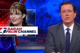 Stephen Colbert Buys TheSarahPalinChannel.com (Video)