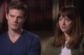 ‘Fifty Shades of Grey’ Stars Jamie Dornan, Dakota Johnson Give ‘Today’s’ Natalie Morales a ‘Fluffer’ Tutorial