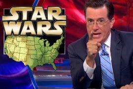 Stephen Colbert Endorses Darth Vader, Sounds Iffy on Nate Silver (Video)