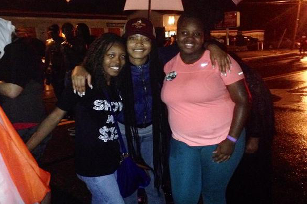 Singer and actress Keke Palmer in shown in Ferguson during a protest over the death of Michael Brown. (Credit: Twitter)