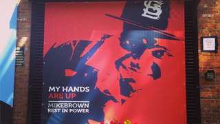Spike Lee’s Ferguson Protest: Banner for Murdered Michael Brown (Photos)