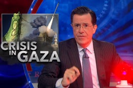 Stephen Colbert Sees No Pro-Israel Bias on CNN’s ‘The Situation Kibbutz’ (Video)
