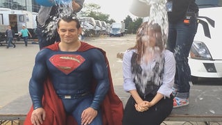 ‘Batman v. Superman’s’ Henry Cavill, Amy Adams Take ALS Ice Bucket Challenge in Costume (Video)