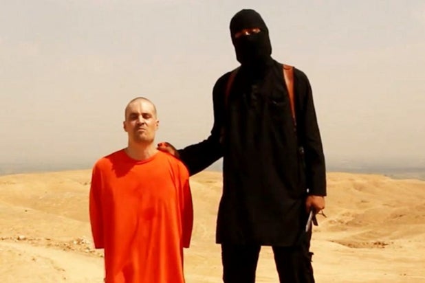 A screen grab from the ISIS video shows James Foley moments before he was beheaded (YouTube)