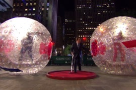 Jason Statham and Jimmy Fallon Race in Giant Hamster Balls (Video)