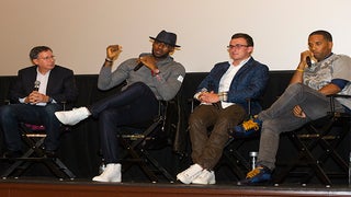 Johnny Manziel Rides Shotgun For LeBron James, Tom Werner, to Promote Starz TV Show