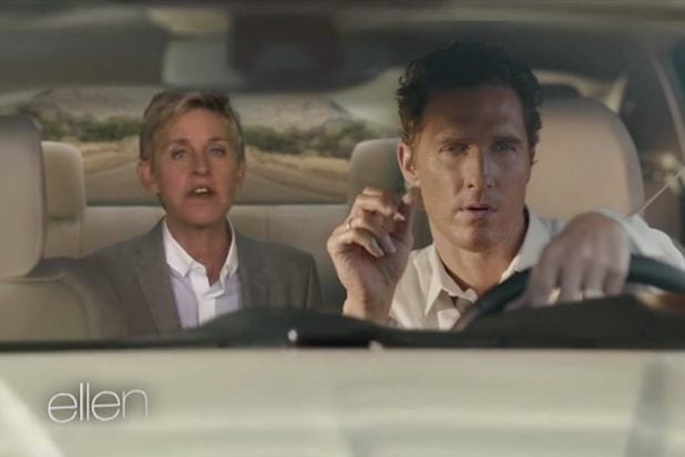 ellen degeneres gets high with matthew mcconaughey to parody lincoln