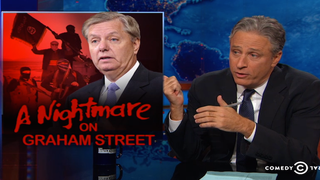 Jon Stewart Does a Great Impression of Sen. Lindsay Graham as a Paranoid Lunatic