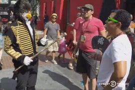 Stephen Colbert Goes Undercover at Comic-Con to Sell Fake Superhero Hawkcat (Video)
