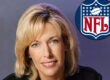 Dawn Hudson with NFL logo