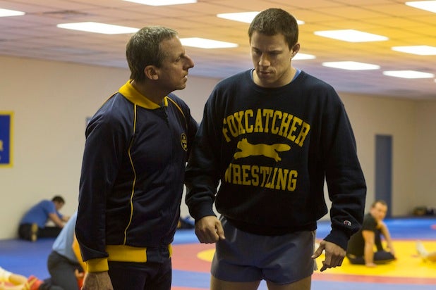 Steve Carell and Channing Tatum in Foxcatcher