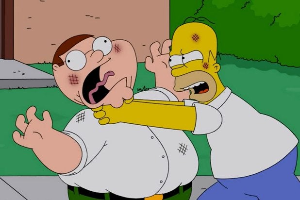 "The Simpsons" crossover with "Family Guy"