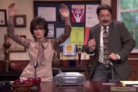 Julianna Margulies and Jimmy Fallon’s Musical Morning Announcements Are So Not-Cool (Video)