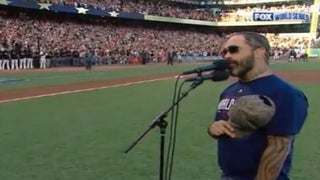 Staind’s Aaron Lewis Screws Up National Anthem Before World Series, Then Apologizes (Video)