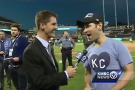 Kansas City Royals Soak Paul Rudd in Beer After World Series Win (Video)