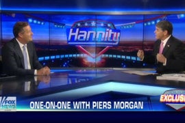 Piers Morgan Knocks CNN’s Ratings, Obama, Gun Laws on Fox News’ Hannity (Video)