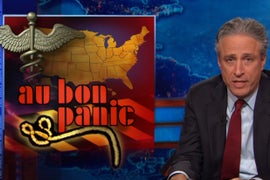 Jon Stewart Mocks Ebola Crisis Managers and Media Coverage in ‘Au Bon Panic’ (Video)