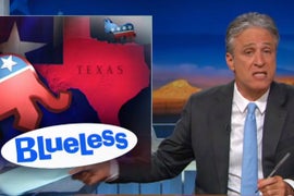 Jon Stewart Rips Texas Republicans, Sees No Blue Flip in Sight for Red State (Video)
