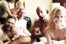 Katherine Heigl ‘State of Affairs’ Male Co-Stars Strip Down to Support Her Topless Scene (Photo)
