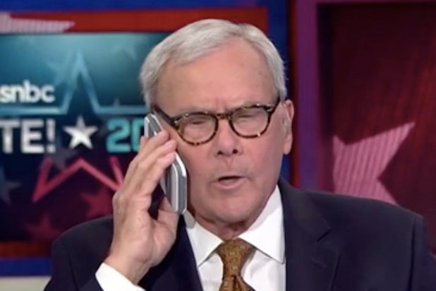 Tom Brokaw Halts Msnbc S Live Midterm Coverage To Answer Breaking Grocery Alert Video