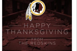 Washington Redskins Blasted for Offensive Thanksgiving Tweet