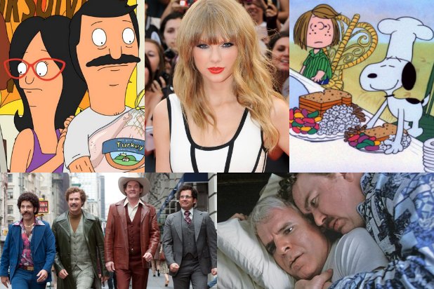 bob's burgers taylor swift charlie brown anchorman planes trains and automobiles steve martin john candy