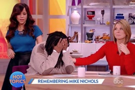 ‘The View’s’ Whoopi Goldberg Overcome With Tears While Remembering Mentor Mike Nichols (Video)