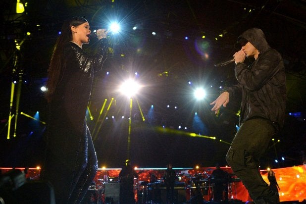 Rihanna and Eminem at HBO's "Veterans Day Concert for Valor"