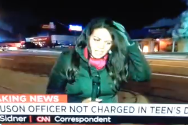 CNN Reporter Sara Sidner was hit in the head with a rock while covering the Ferguson unrest on Nov. 24, 2014.