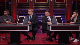 Nick Jonas and Usher Join Jeff Daniels and Jimmy Fallon for a Game of ‘Pyramid’ (Video)