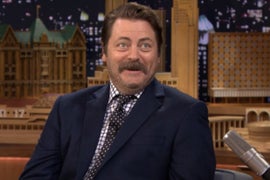 Nick Offerman Tells Jimmy Fallon Tears Were Shed on ‘Parks and Rec’ Finale (Video)
