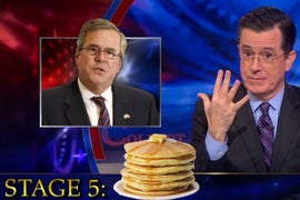 Stephen Colbert Gets ‘Emotional’ Over Possibility of Jeb Bush as President (Video)
