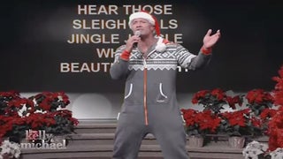 Dwayne ‘The Rock’ Johnson Sings ‘Here Comes Santa Claus’ in a Onesie (VIdeo)