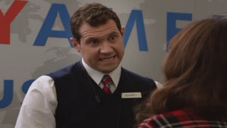 Billy Eichner Is the Jerkiest Airline Employee Ever on ‘New Girl’ Fall Finale (Exclusive Video)