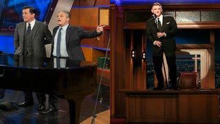 ‘Colbert Report’ vs. ‘Late Late Show’ Finale Musical Numbers: Who Sang It Best? (Poll, Video)