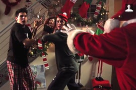 Vine Stars Nash Grier, Christian Delgrosso Sword Fight Over Santa in New Christmas Skit (Video)