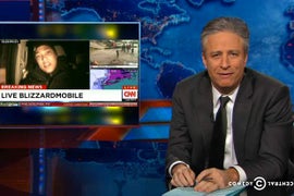 Jon Stewart Rips CNN’s Don Lemon and ‘Blizzardmobile’ as ‘Worst’ Storm Coverage of the Week (Video)