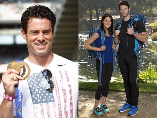 Langton with his medals. Aly is also an Olympic medalist. (Getty Images; Monty Brinton/CBS)