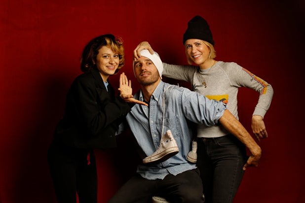 "Nasty Baby" stars Alia Shawkat (l) and Kristen Wiig (r) with director Sebastian Silva, photographed by Patrick Fraser at TheWrap's Kia photobooth during the 2015 Sundance Film Festival in Park City, Utah on Jan. 23, 2015. "Nasty Baby" stars Alia Shawkat (l) and Kristen Wiig (r) with director Sebastian Silva, photographed by Patrick Fraser at TheWrap's Kia photobooth during the 2015 Sundance Film Festival in Park City, Utah on Jan. 23, 2015.